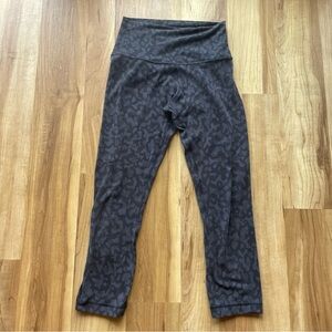 lululemon align crop 21” high rise size 4 formation camo deep coal multi